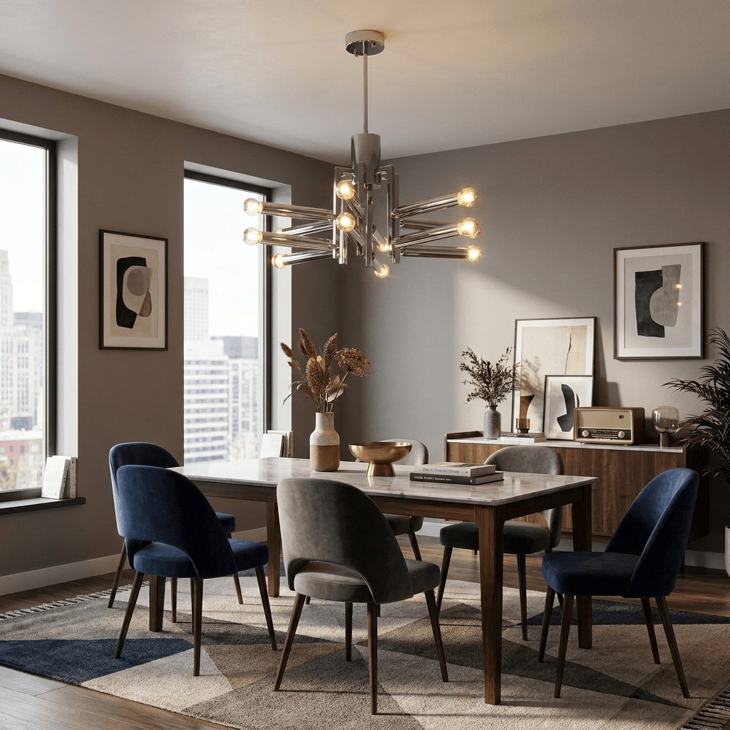 Sputnik Chrome Chandelier