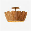 Liora Raffia Semi-Flush Ceiling Light