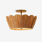 Liora Raffia Semi-Flush Ceiling Light