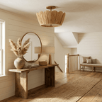 Liora Raffia Semi-Flush Ceiling Light
