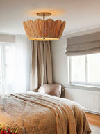 Liora Raffia Semi-Flush Ceiling Light
