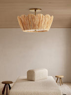 Liora Raffia Semi-Flush Ceiling Light