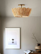 Liora Raffia Semi-Flush Ceiling Light