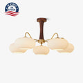 Brass Wooden Persimmon Chandelier