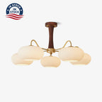 Brass Wooden Persimmon Chandelier