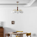 Brass Wooden Persimmon Chandelier