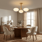 Brass Wooden Persimmon Chandelier