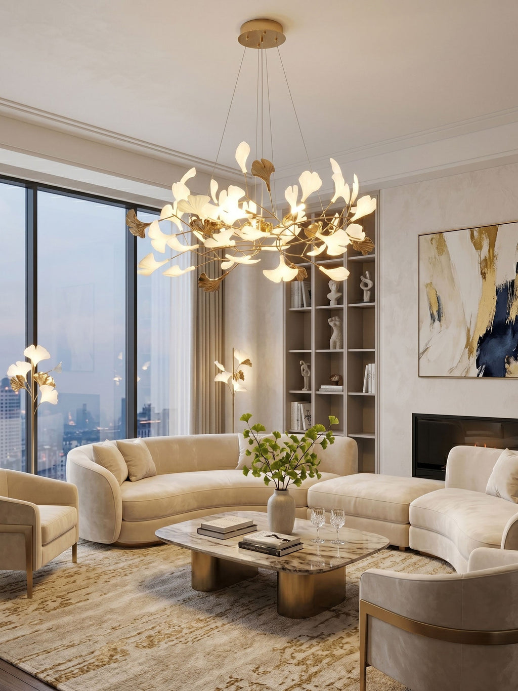 Gingko Wreath Chandelier