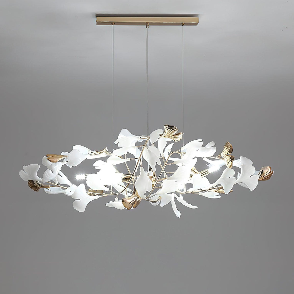 Gingko Bough Round Chandelier