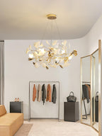 Gingko Bough Round Chandelier