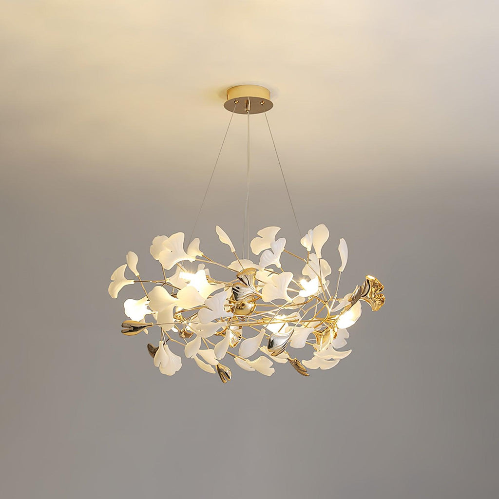 Gingko Bough Round Chandelier