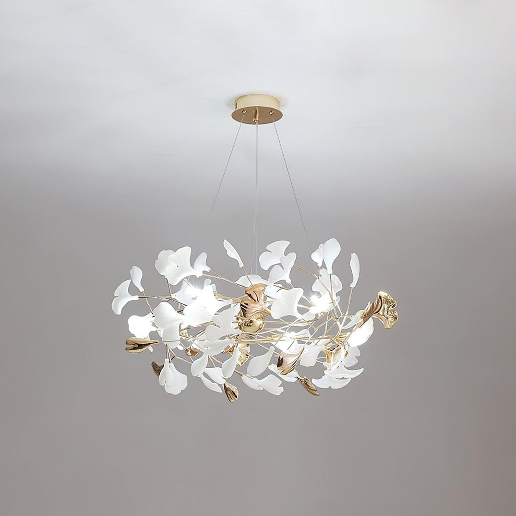 Gingko Bough Round Chandelier