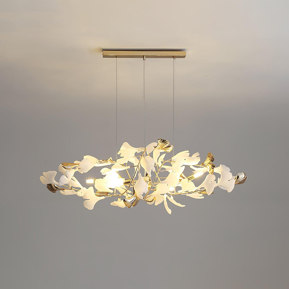 Gingko Bough Round Chandelier