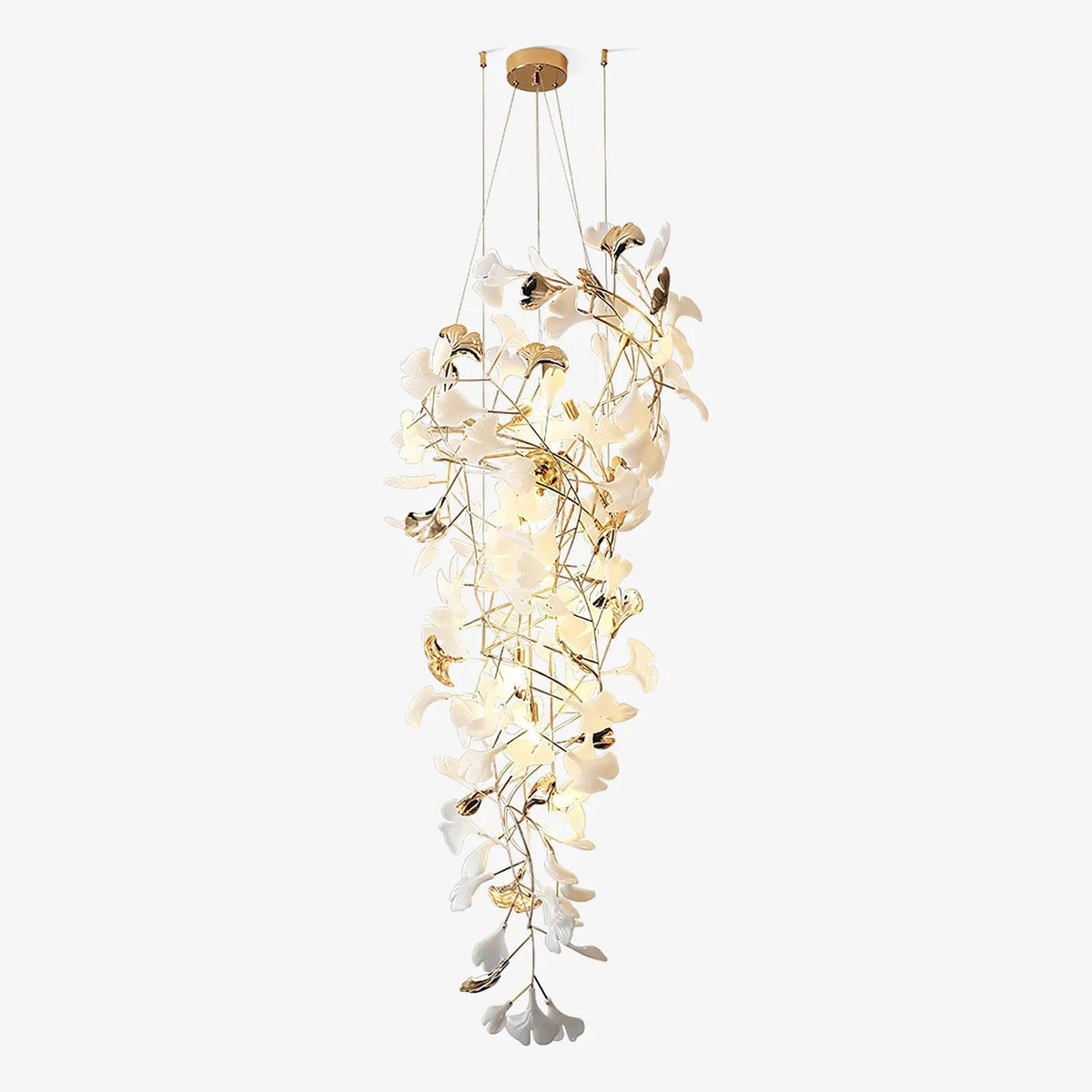 Gingko Cascade Leave Chandelier