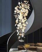 Gingko Cascade Leave Chandelier