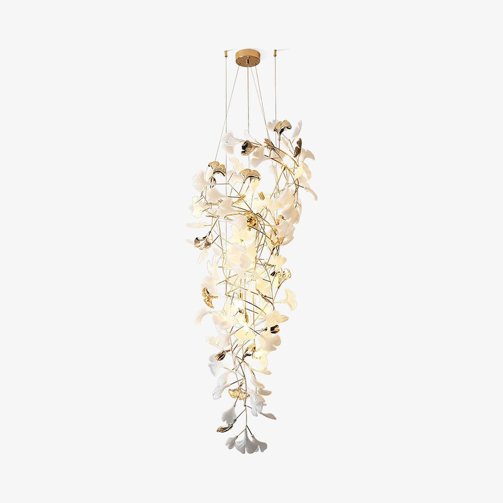 Gingko Cascade Leave Chandelier