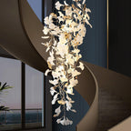 Gingko Cascade Leave Chandelier