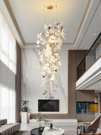 Gingko Cascade Leave Chandelier