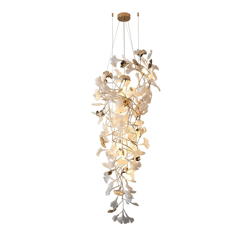 Gingko Cascade Leave Chandelier