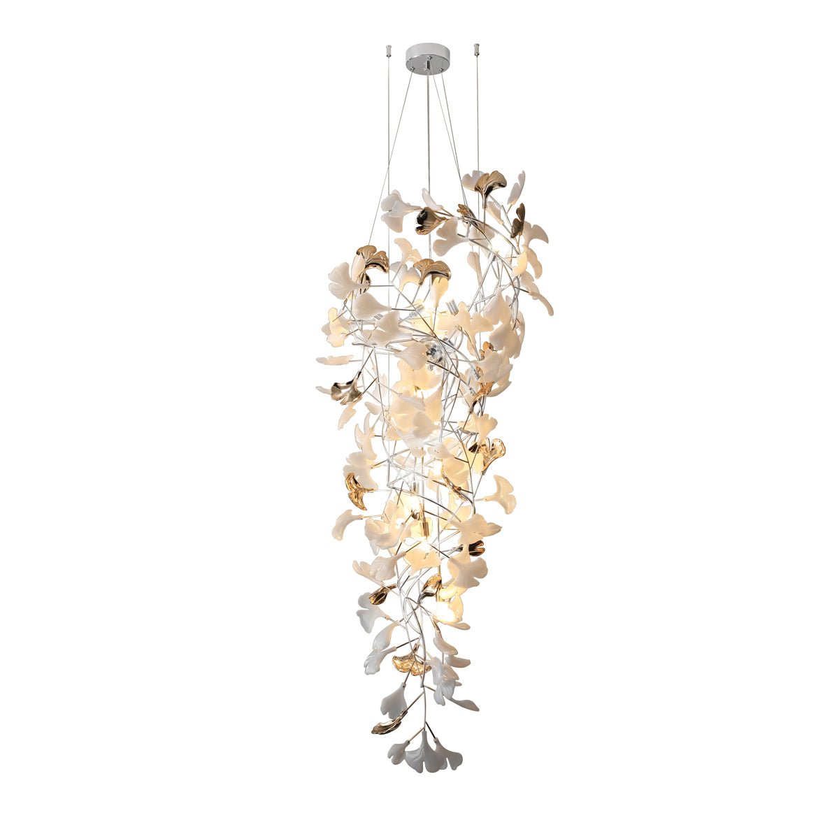 Gingko Cascade Leave Chandelier