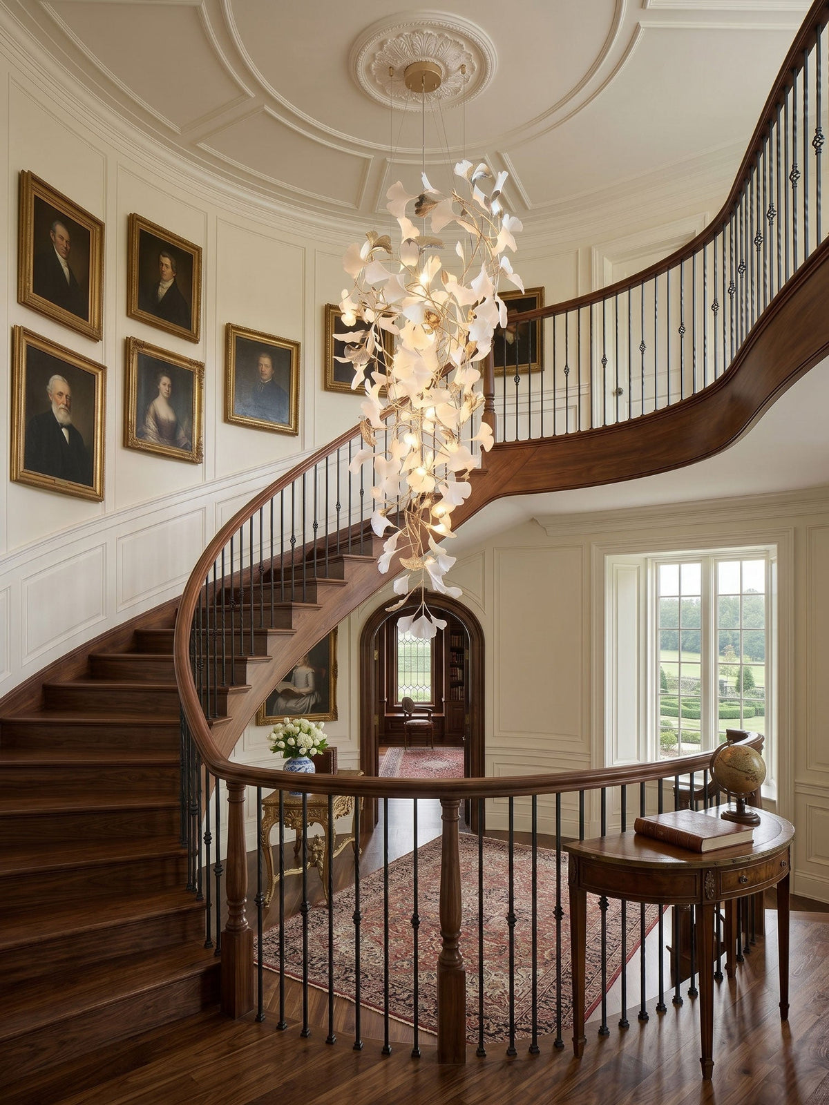 Gingko Cascade Leave Chandelier