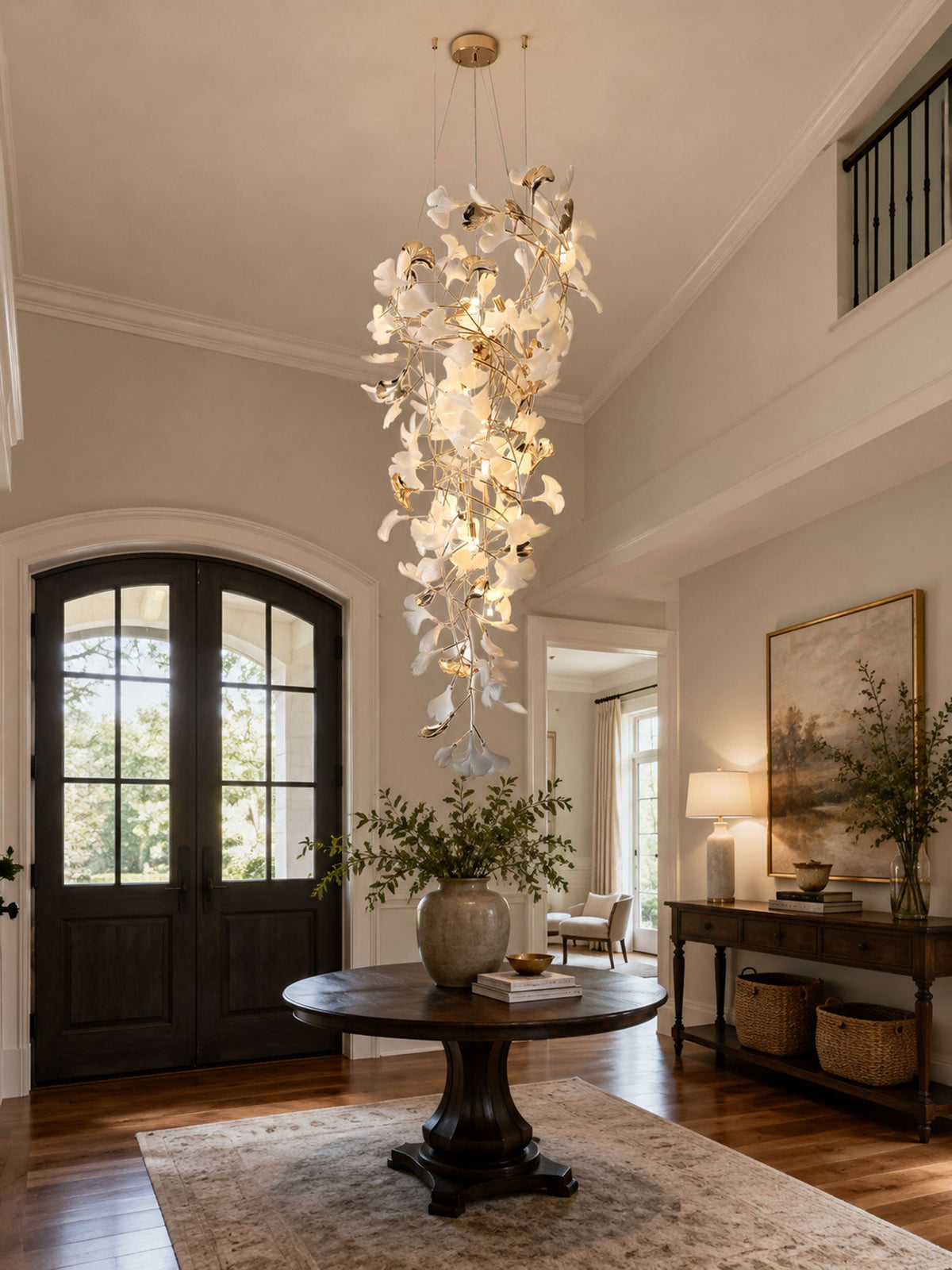 Gingko Cascade Leave Chandelier