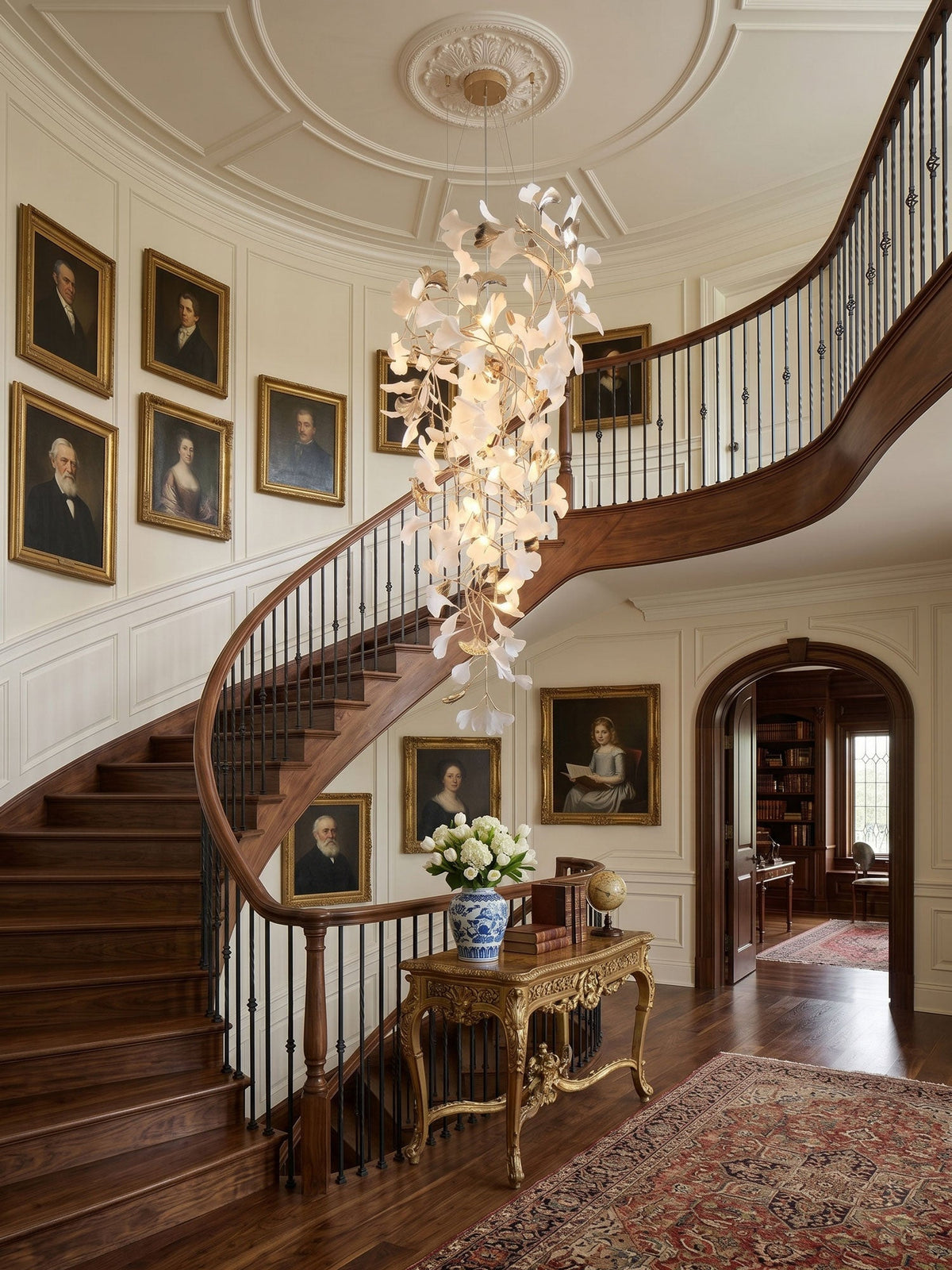 Gingko Cascade Leave Chandelier