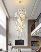 Gingko Cascade Leave Chandelier