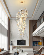 Gingko Cascade Leave Chandelier