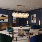 Round Cloud Glass Chandelier