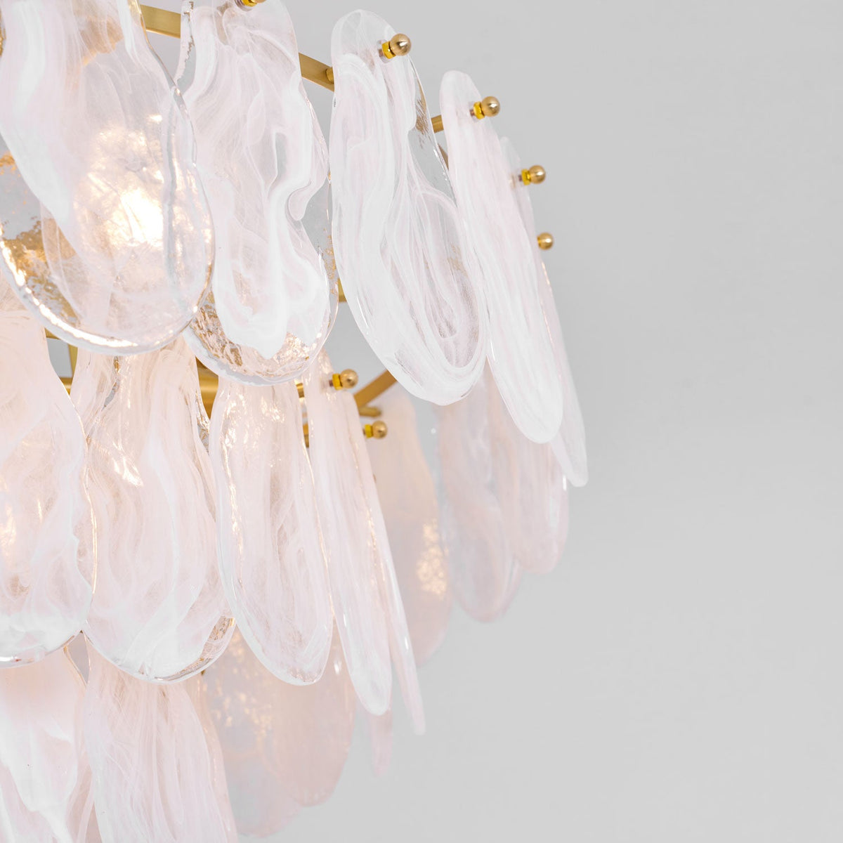 Round Cloud Glass Chandelier