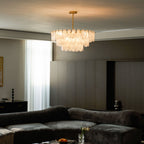 Round Cloud Glass Chandelier