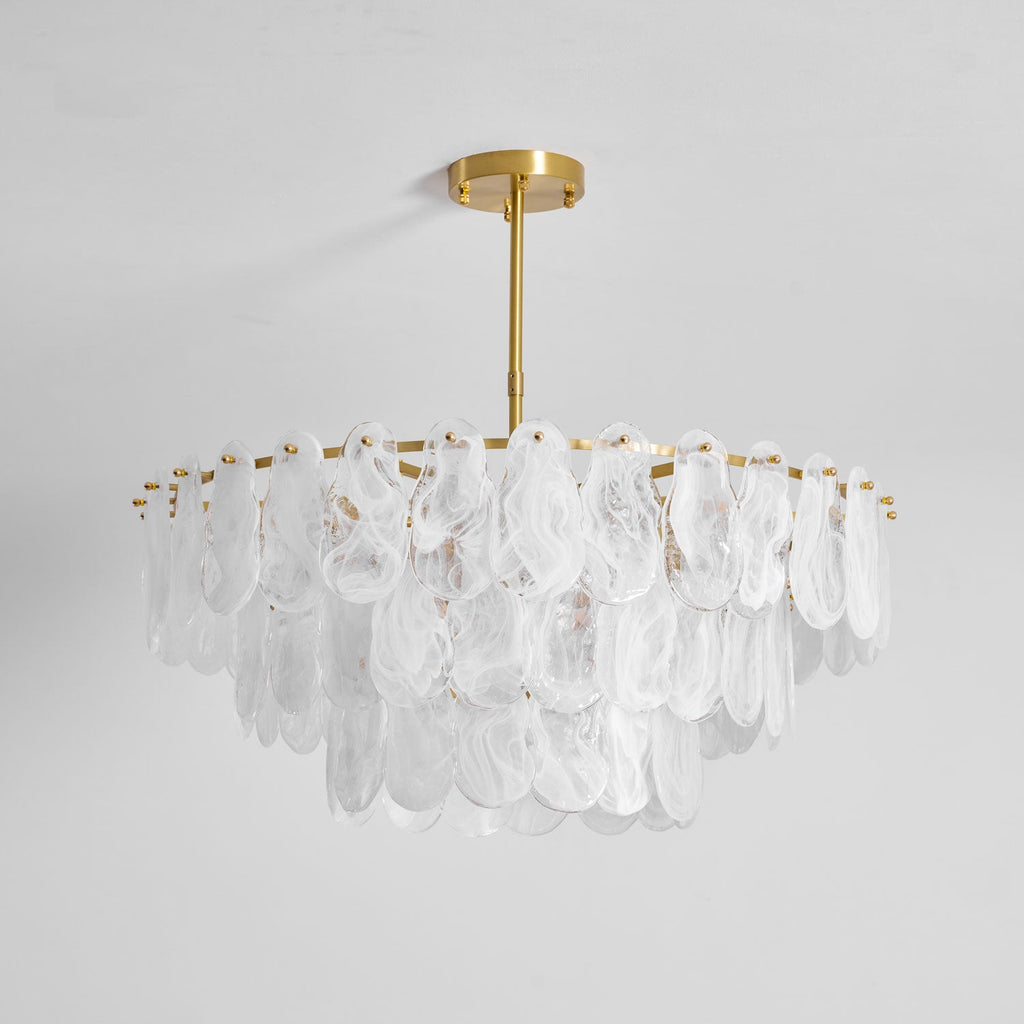 Round Cloud Glass Chandelier