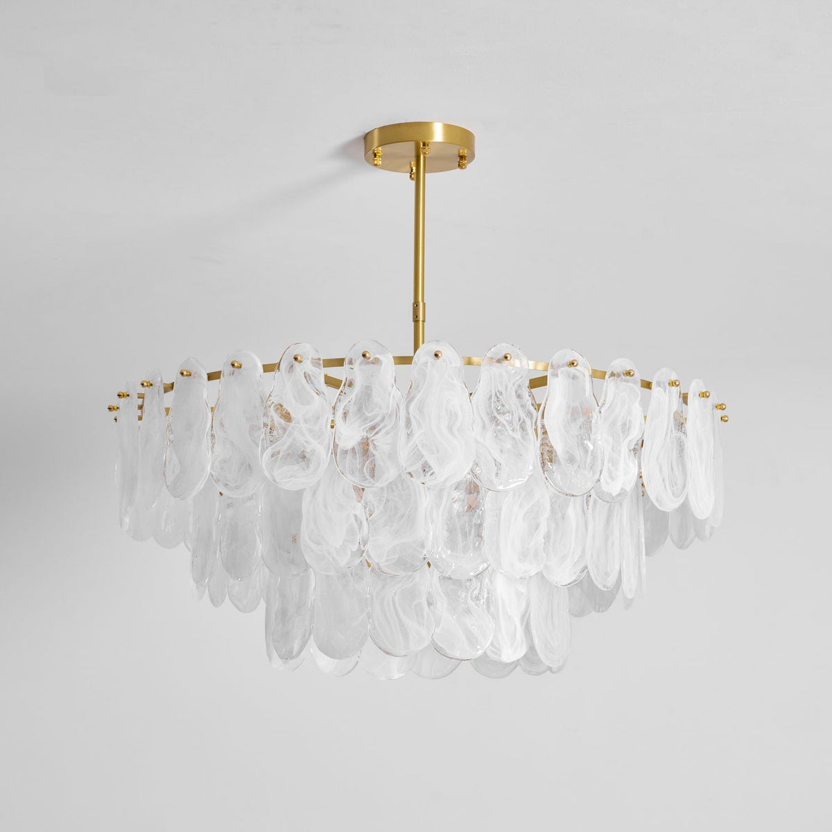 Round Cloud Glass Chandelier