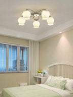 Floral Glass Ceiling Lamp