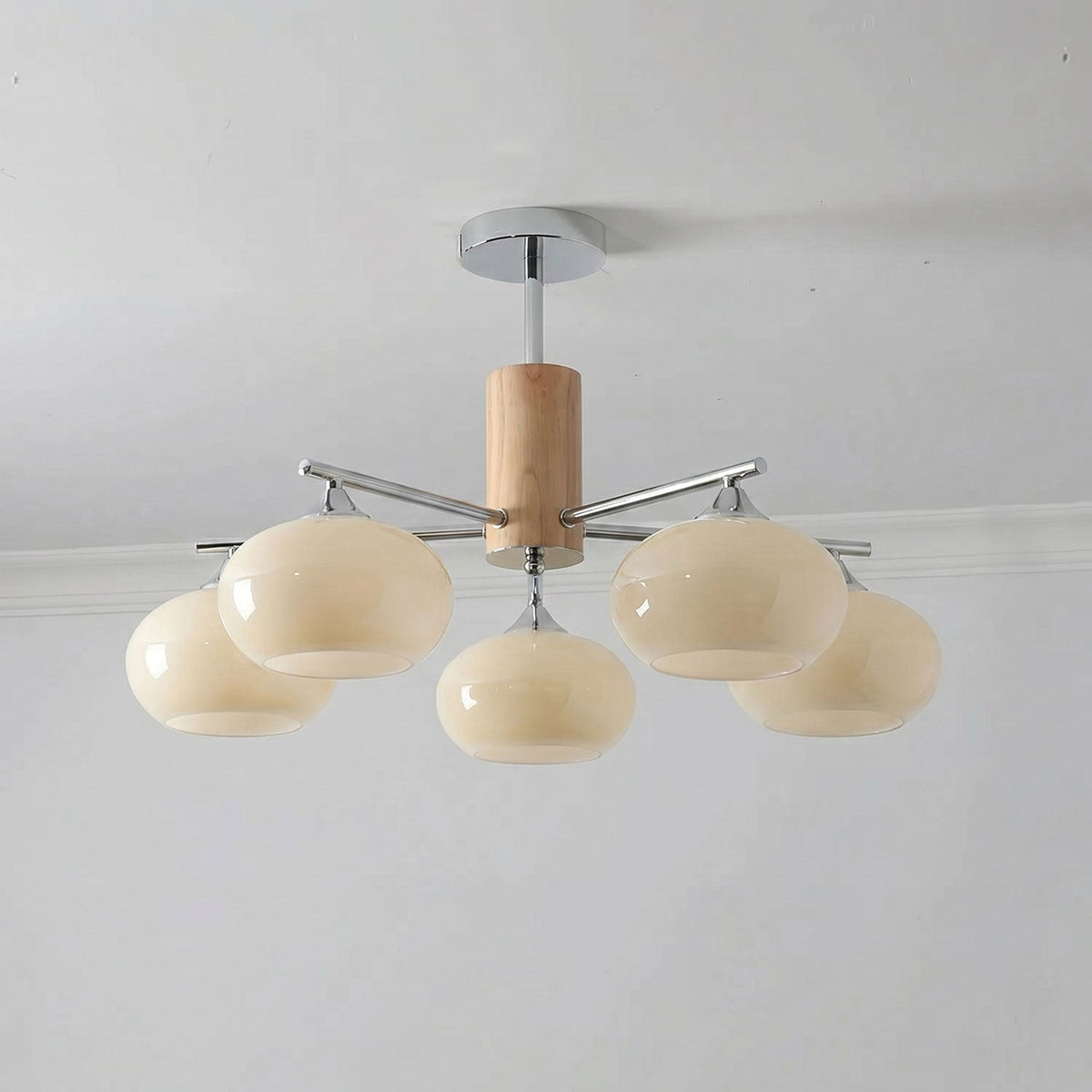 Elliptical Persimmon Chandelier