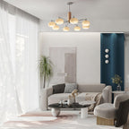Elliptical Persimmon Chandelier
