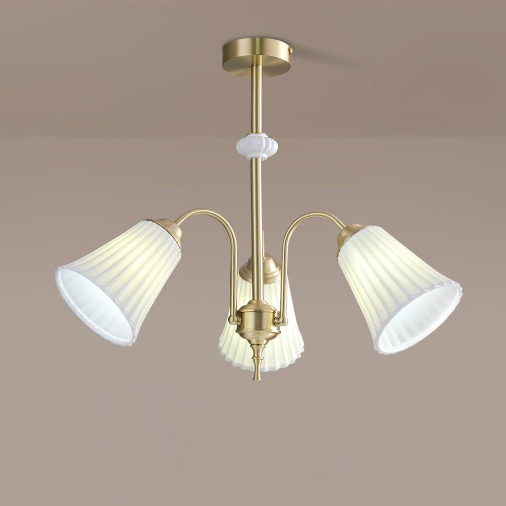 Medieval Ceramic Trumpet Chandelier