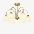 Glass Pumpkin Gold Chandelier