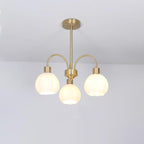 Glass Pumpkin Gold Chandelier