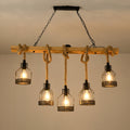 Hemp Rope Industrial Grenade Chandelier