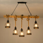 Hemp Rope Industrial Grenade Chandelier