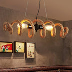 Hemp Rope Industrial Spiral Chandelier