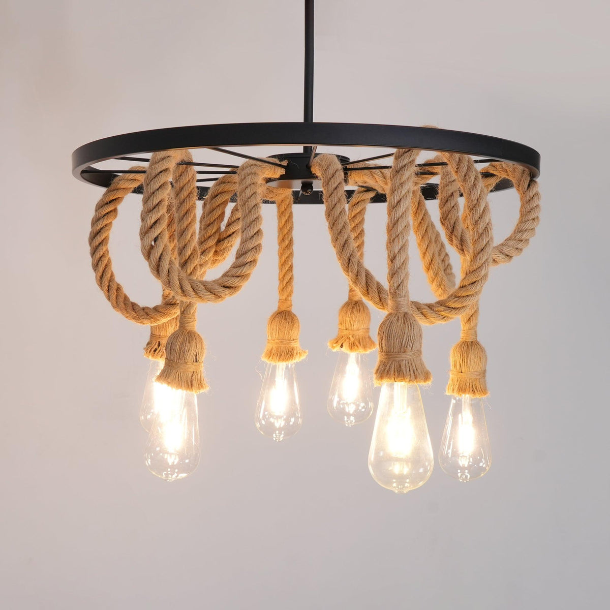 Hemp Rope Industrial Chandelier