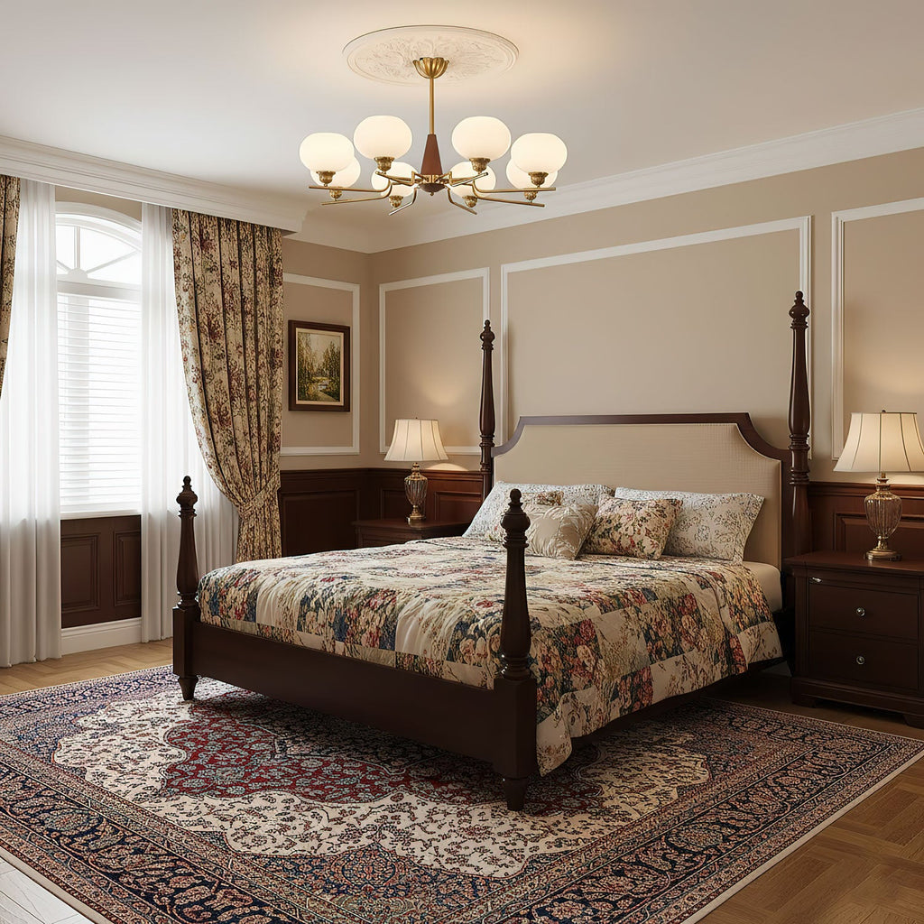 Celeste Sphere Walnut Chandelier