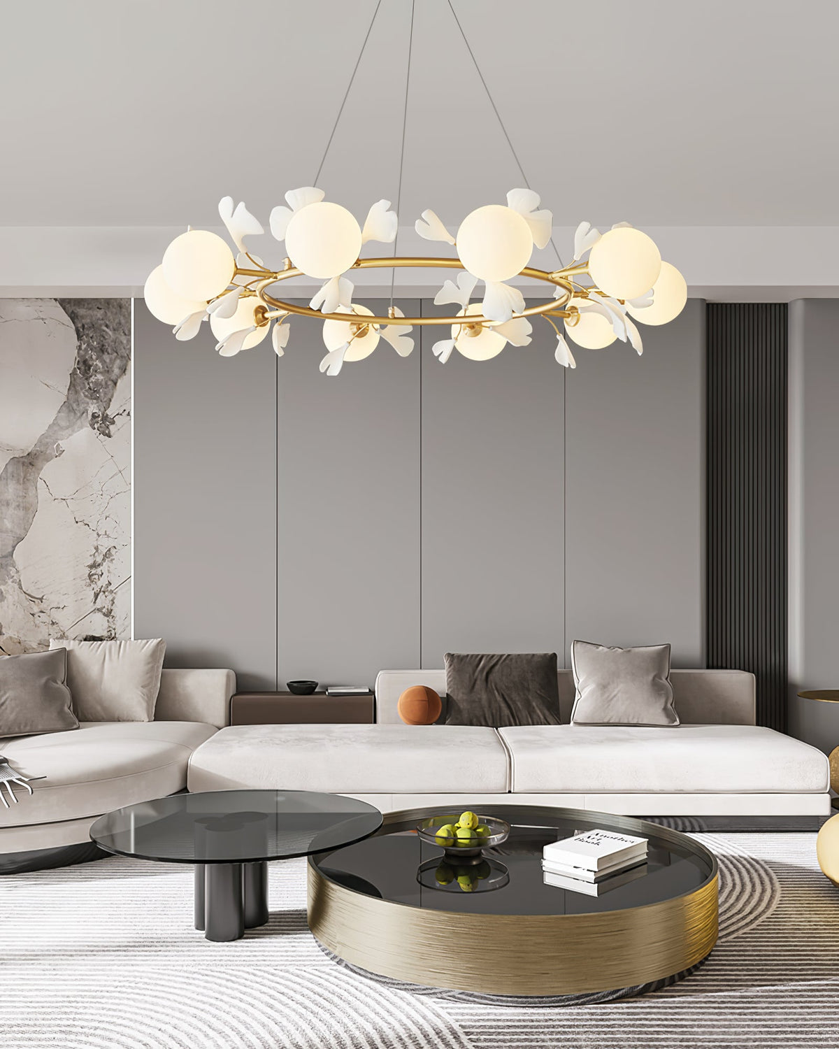 Gingko Orb Chandelier