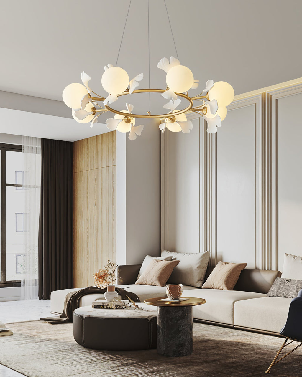 Gingko Orb Chandelier