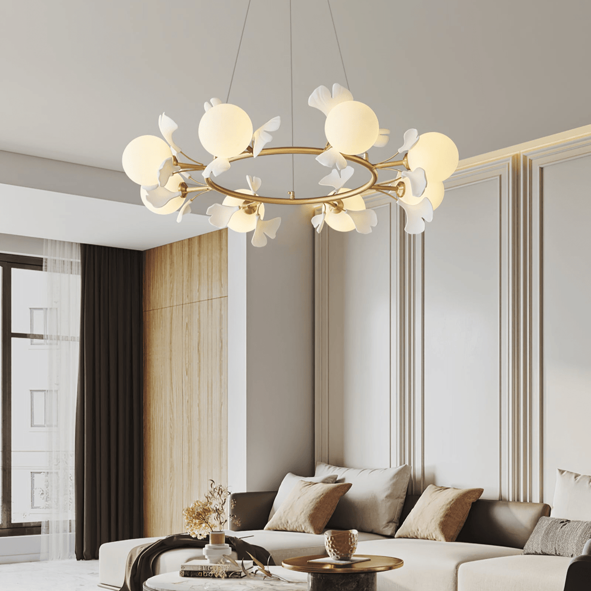 Gingko Orb Chandelier