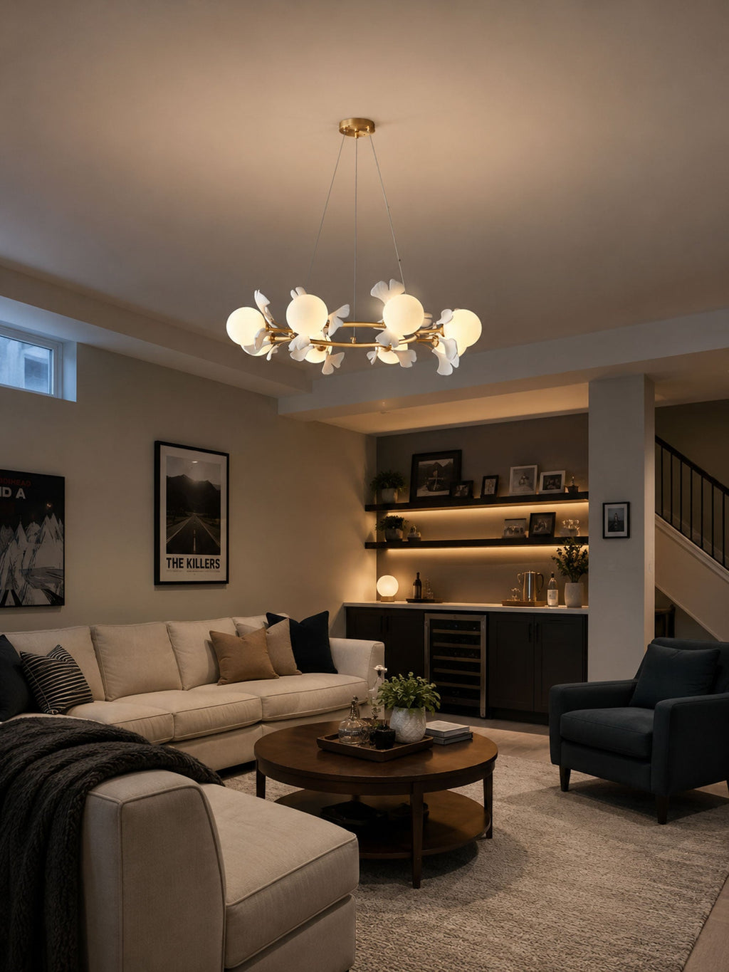 Gingko Orb Chandelier