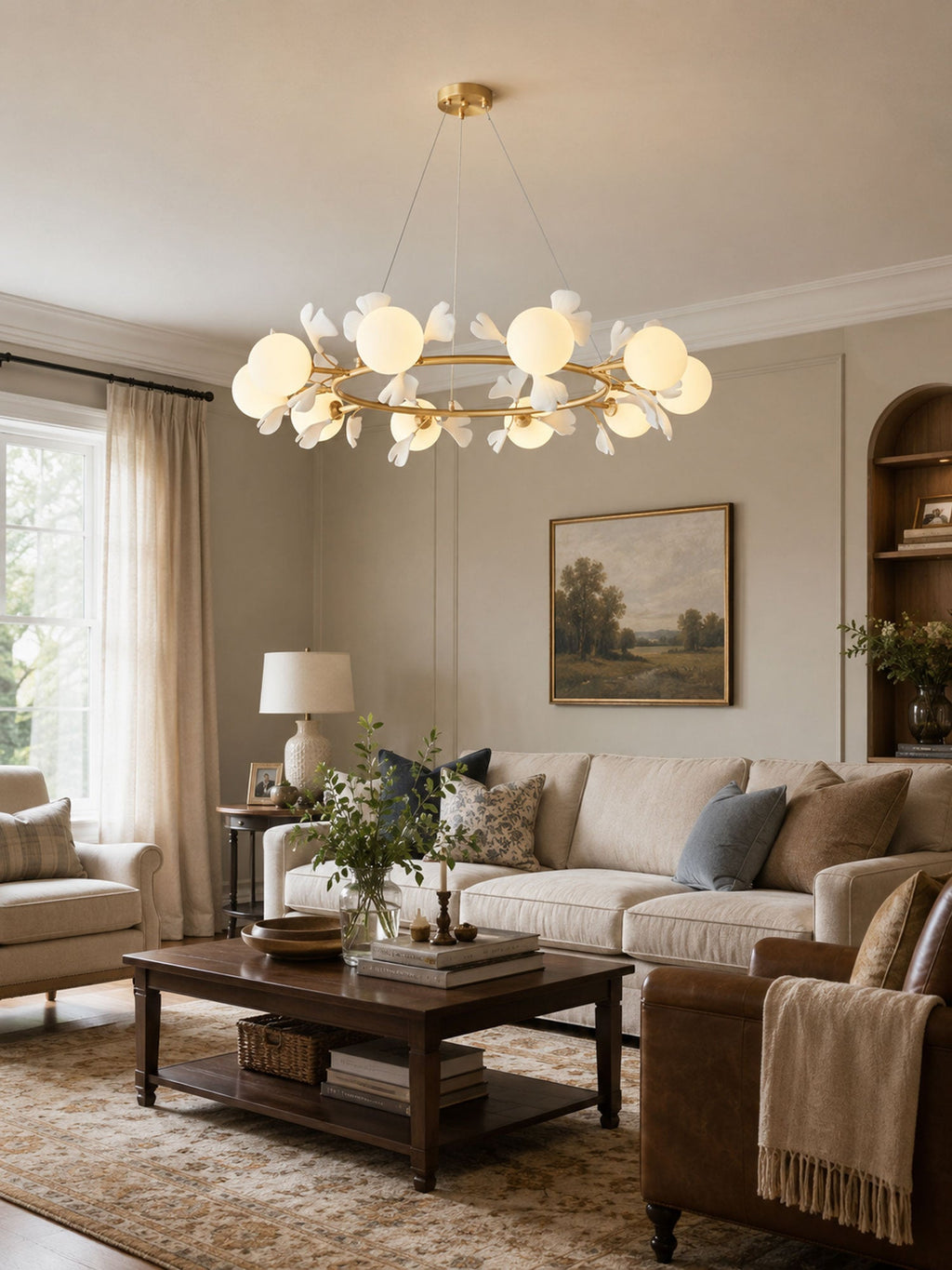Gingko Orb Chandelier